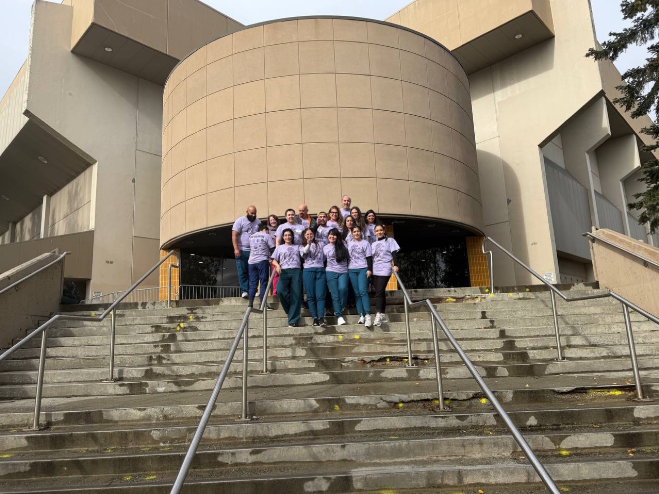 RAM volunteer team outside the Alaska arena.